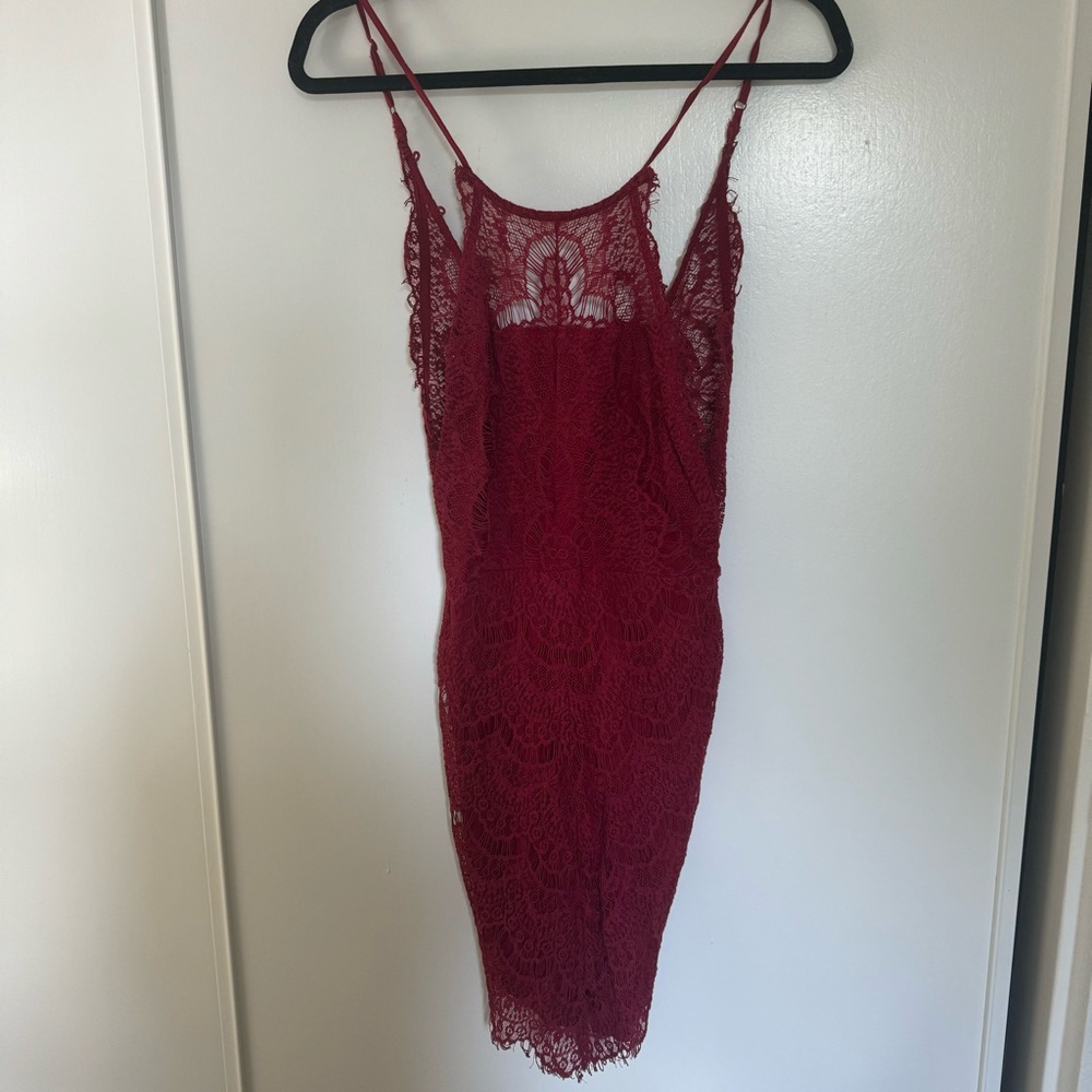 Magenta lace Free People dress